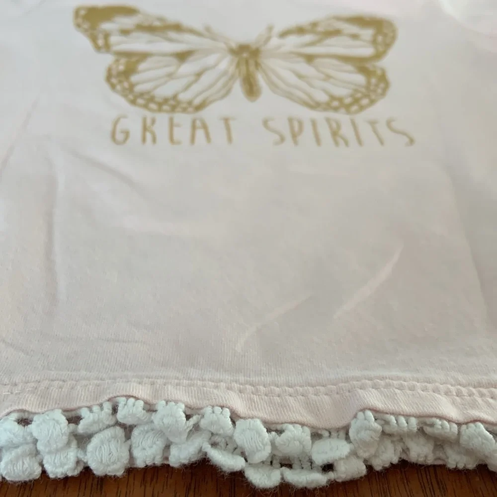 🍓3/$10 Light Pink Long Sleeve Tee with Butterfly Design size 2-4Y - Picture 6 of 6
